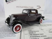 Danbury Mint 1:24 Diecast 1933 Ford Deluxe Coupe MIB