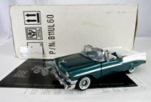 Franklin Mint 1:24 1956 Chevrolet Belair Convertible Green/ White w/ Papers