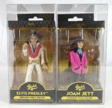 Funko Gold- Elvis Presley & Joan Jett 5" Vinyl Figures MIB