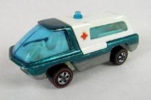 Vintage Redline Hot Wheels Heavyweights Aqua Ambulance