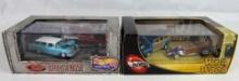 Lot (2) Hot Wheels 2-Car Ltd. Edition Boxed Sets- Cool in Custom, Wild Wood- Real Riders