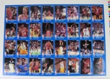 Rare 1983 Star Basketball Uncut Sheet. Larry Bird, Magic, Dr. J, Kareem ++
