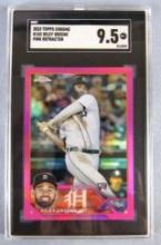 2023 Topps Chrome #182 Riley Greene RC Rookie Card Pink Refractor SGC 9.5