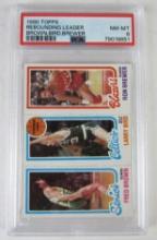 1980-81 Topps Larry Bird RC Rookie Card Rebounding Leader PSA 8