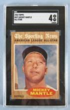 1962 Topps #471 Mickey Mantle All Star SGC 4