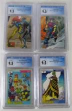 Lot (4) Assorted 1990's Impel Marvel Universe Cards All CGC 9.5 Gem Mint