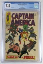 Captain America #104 (1968) Silver Age Stan Lee/ Kirby- Red Skull! CGC 7.5