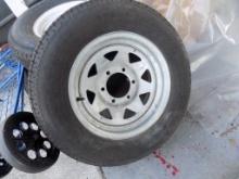 6 LUG TRAILER TIRE AND WHEEL 15IN