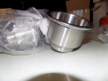 LOT OF 8 NEW STAINLESS DRINK HOLDERS WITH DRAINS
