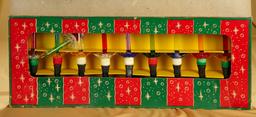 Set of nine Reliance Spark-L-Lites Christmas Bubble Lights in original box. $200/400