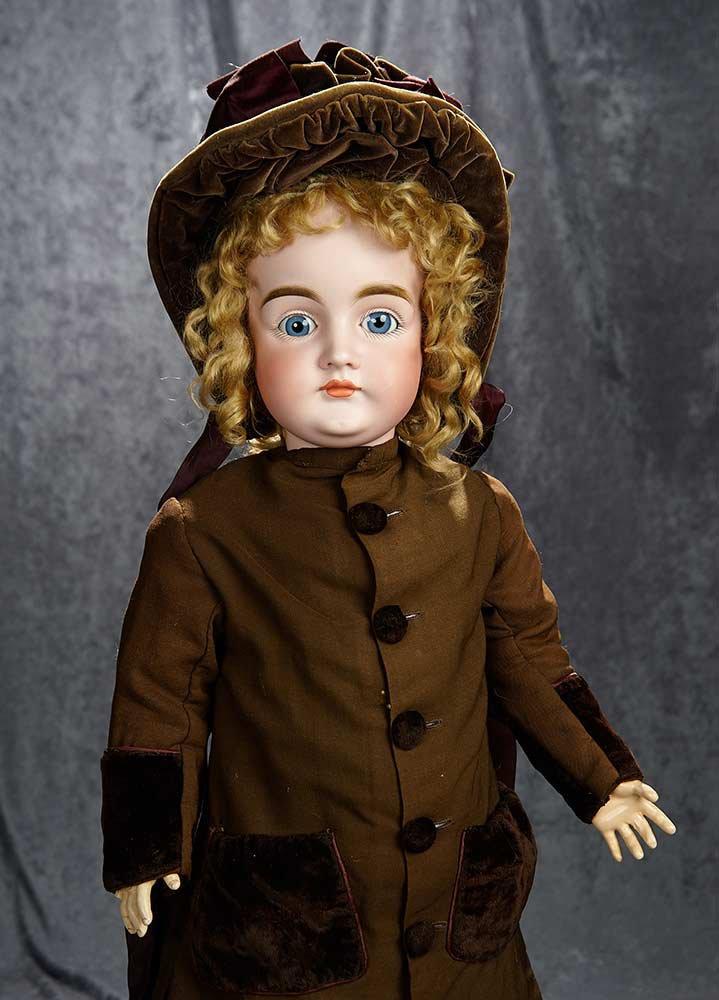 29" German bisque closed  mouth doll, size 16, by Kestner with original Excelsior body. $1800/2200