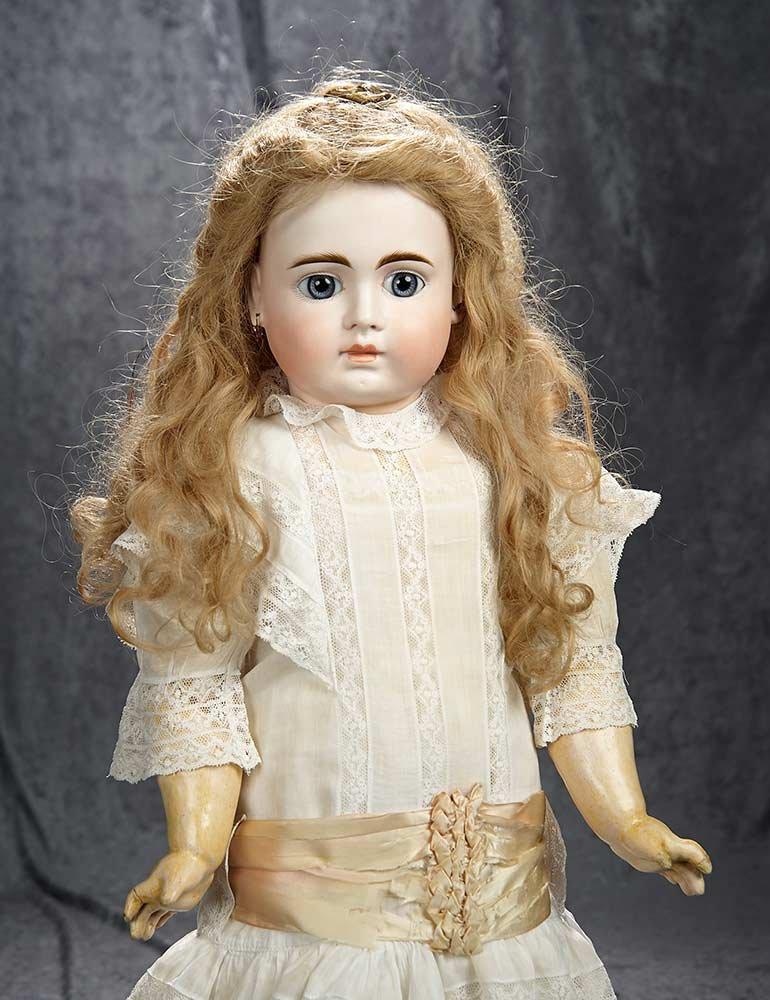 26" Sonneberg bisque child doll with closed mouth, model 183, by mystery maker. $1200/1600