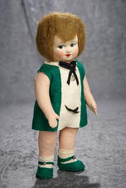 12" French cloth studio doll by Pintel with original Pintel pin and costume. $200/400
