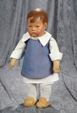 16" Early Series I German cloth character doll by Kathe Kruse. $1500/1800