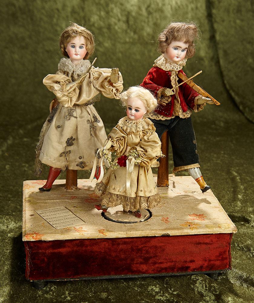 German musical mechanical toy "Parlor Musicale" by Zinner and Sohne. $800/900