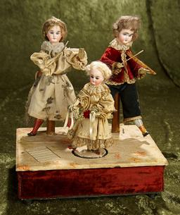 German musical mechanical toy "Parlor Musicale" by Zinner and Sohne. $800/900