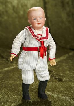 10" German bisque smiling character, model 500, by Marseille in rare petite size. $400/500