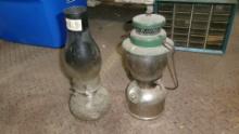 COLEMAN LANTERN & KEROSENE GLASS LAMP