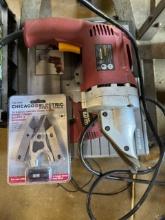 Chicago Electric Swivel-Head Meter Shear & New Blades