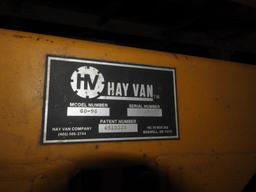 Hay Van 80-96 no-till drill, large/small seed bin