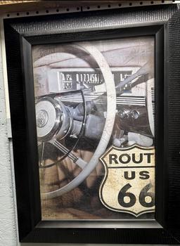 Route 66 sign picture frame 17Lx23Hx1W