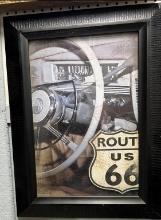 Route 66 sign picture frame 17Lx23Hx1W