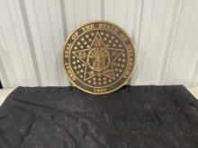 Seal of Oklahoma 24" bronze