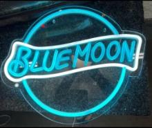 Blue Moon neon, 14 1/2"Lx12"H