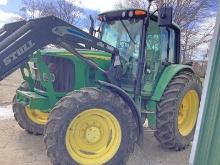 John Deere 6420 MFWD Cab Tractor With FS10 Stoll Loader