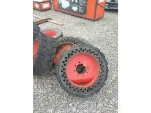 4 Solid Rubber 10-16.5 Skid Steer Tires & Rims