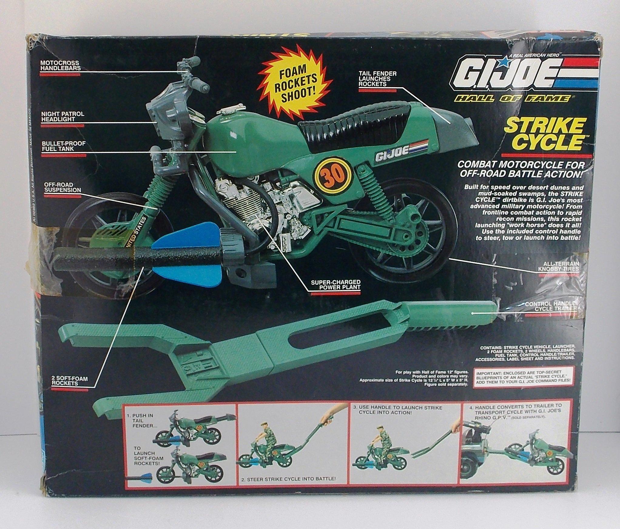 G.I. Joe Strike Cycle Hall of Fame 1/6 Scale Boxed Motorcycle Vehicle