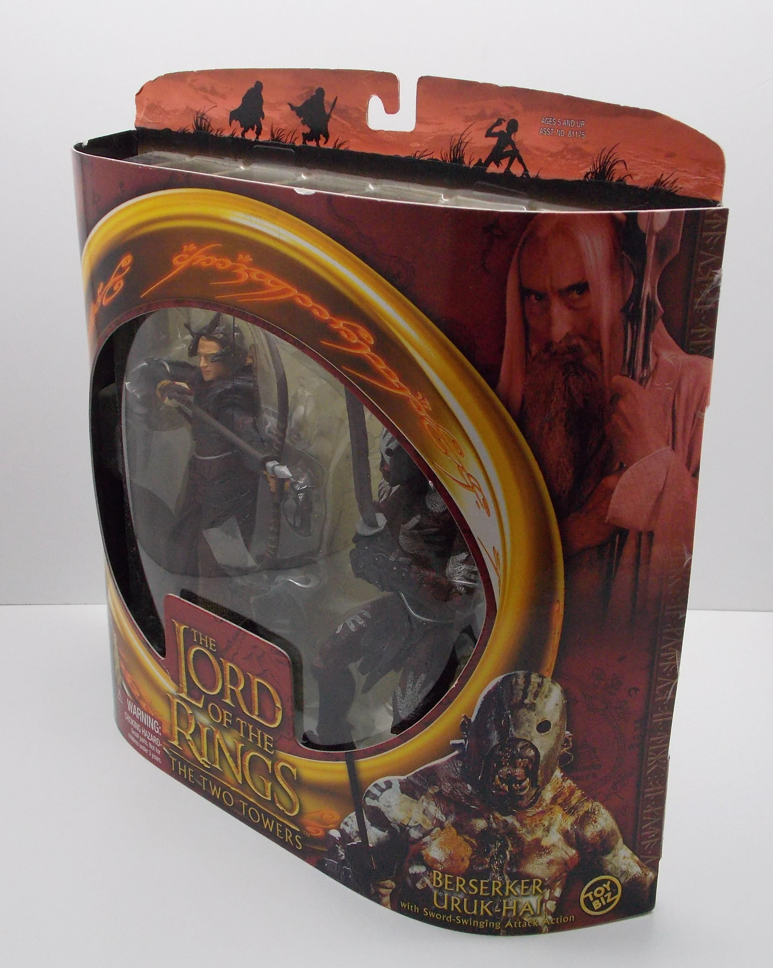 Elven Archer/Berserker Uruk-Hai 3 Figure Lord of the Rings Action Exclusive Boxed Set
