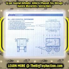 GI Joe Coastal Defender Vehicle/Playset Toy Vintage Hasbro Blueprints/Instructions