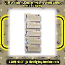 GI Joe Vs. Cobra / Spytroops / Valor Vs. Venom Vintage File Card Grouping
