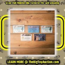 GI Joe Club Membership Exclusive File Card Grouping
