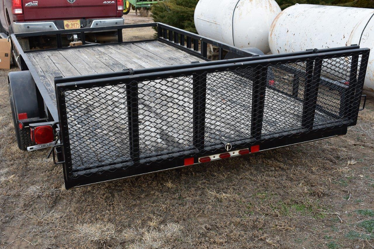 Lone Star 16' Bumper-pull Flatbed Trailer, Rear Ramp And Side Load