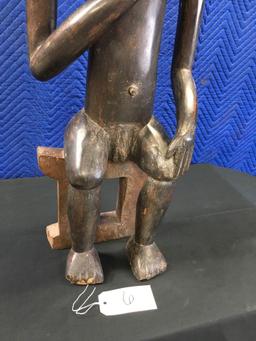 Ashanti African Art; wood carving 41" T  x 12 " W sculpture