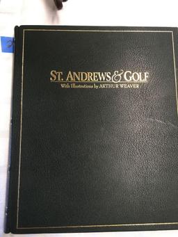 St Andrews & Golf, with illustration by Arthur Weaver. Book with case. Limited Edition 100 of 300