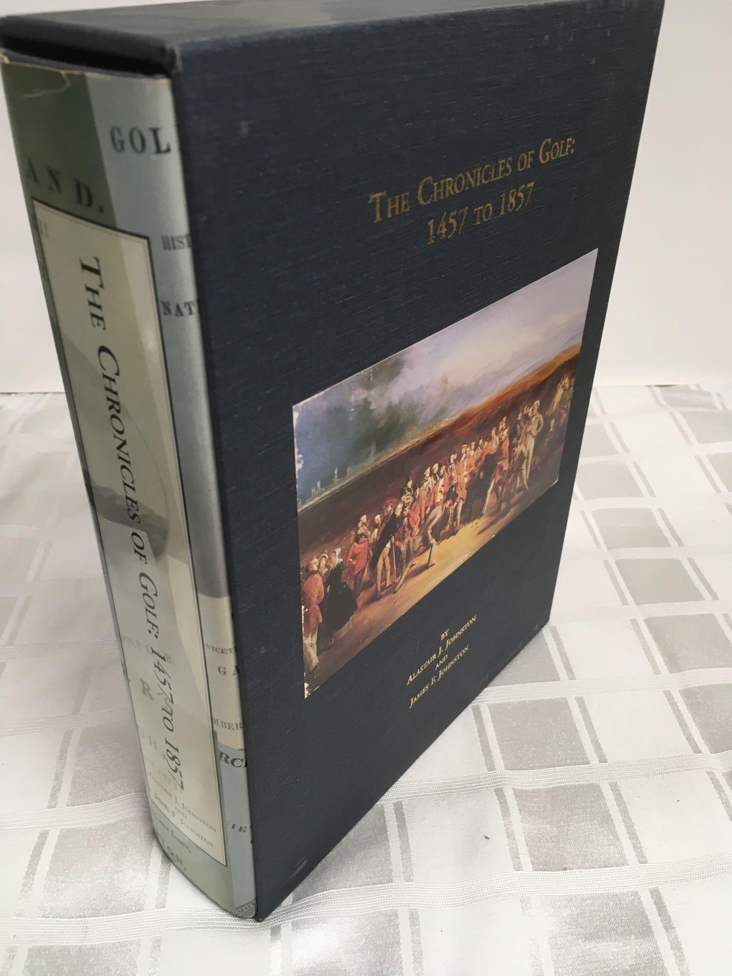 The Chronicles Of Golf 1457 to 1857 book with case. Copy number 672.