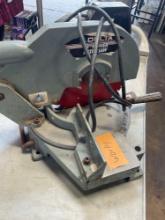 Delta 10" power miter saw, turned on