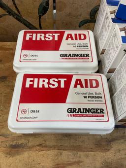 2) 10 person First Aid kits 6) PDI Sani-Hands sanitizing wipes, 100 wipes per box
