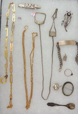 A Collection of Antique and Vintage Jewelry : includes Sterling Silver, Loose Stones, and More