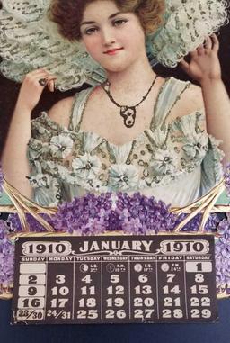 Beautiful Chromolithograph Calendar from 1910