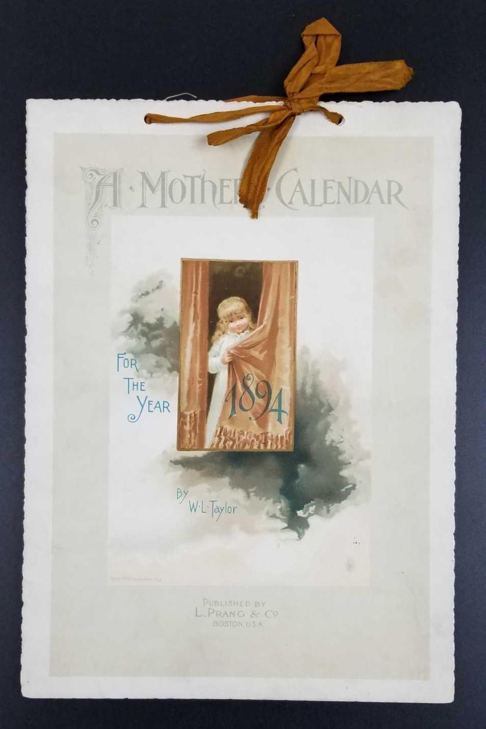 1894 Calendar by L. Prang & Co