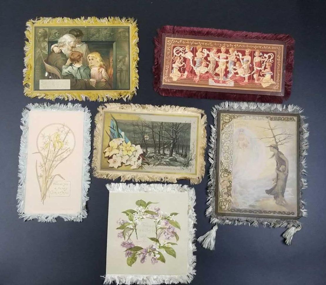 Group of 6 Antique 19th Century Greeting Cards