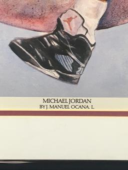 Michael Jordan Numbered Framed Litho