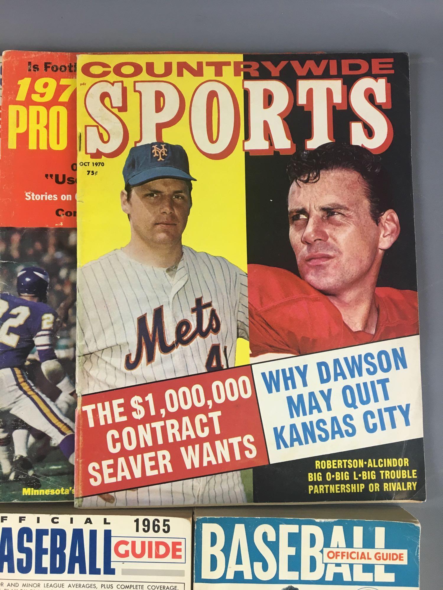 Group of Vintage Sports Magazines and Books