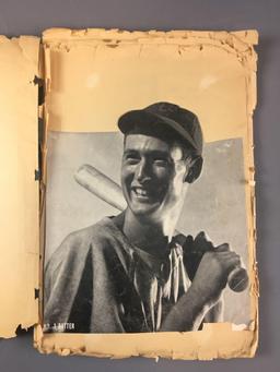 Vintage Scrapbook of Baseball Newspaper Clippings