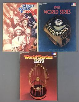 Group of 3 World Series Programs