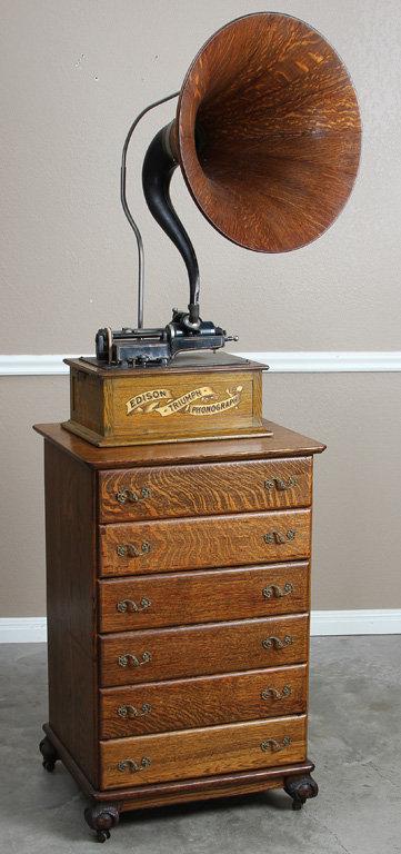 Antique six drawered oak claw foot Music Cabinet, circa 1900-1910, beautiful quarter sawn oak case,